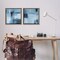 Stupell Industries Blue Abstract Linear Details 2pc Floater Framed Canvas Wall Art Set Design by Susan Jill